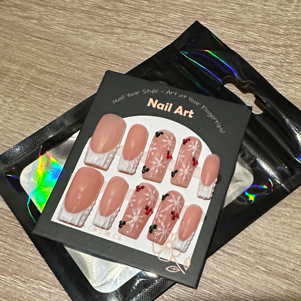 Chic Nail Art Stickers with Floral Design
